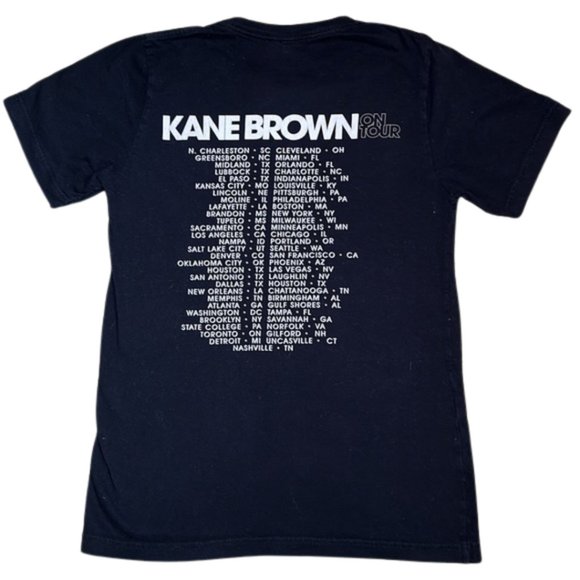 Kane Brown Concert Tour Double Sided Black Graphic Tee Bella Canvas Small - Picture 3 of 5